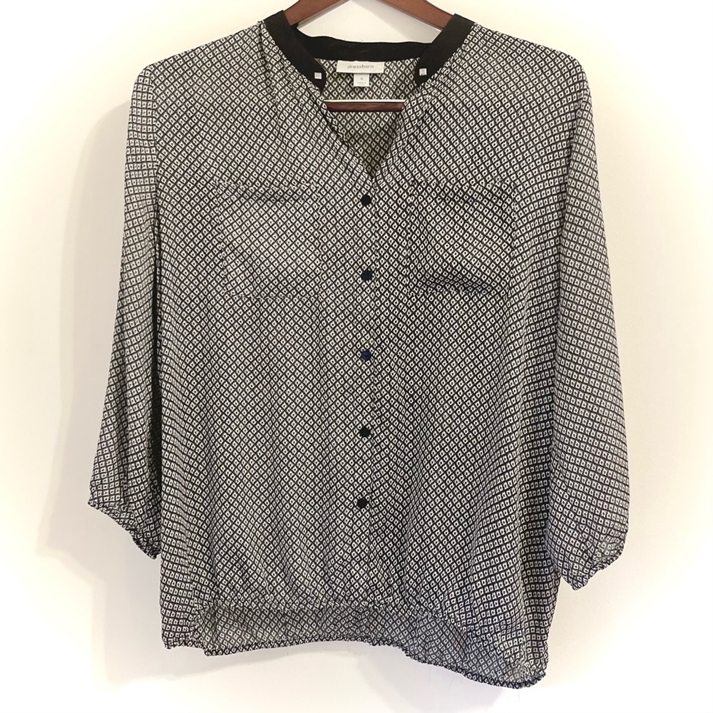 Dressbarn Women’s Button Up Long Sleeve Blouse